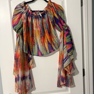 Truth Multicolor Off-Shoulder Blouse